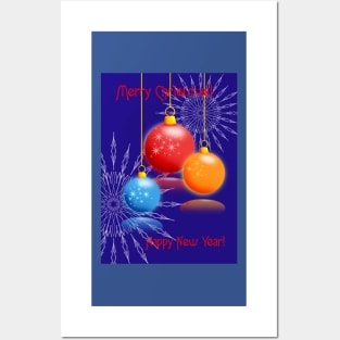 Three Christmas balls Posters and Art